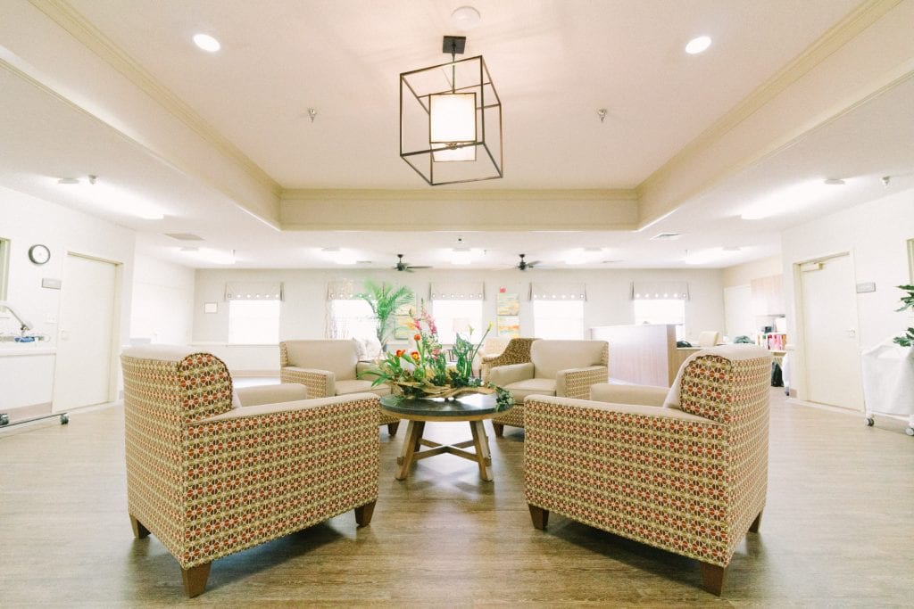 Common area at a skilled nursing facility