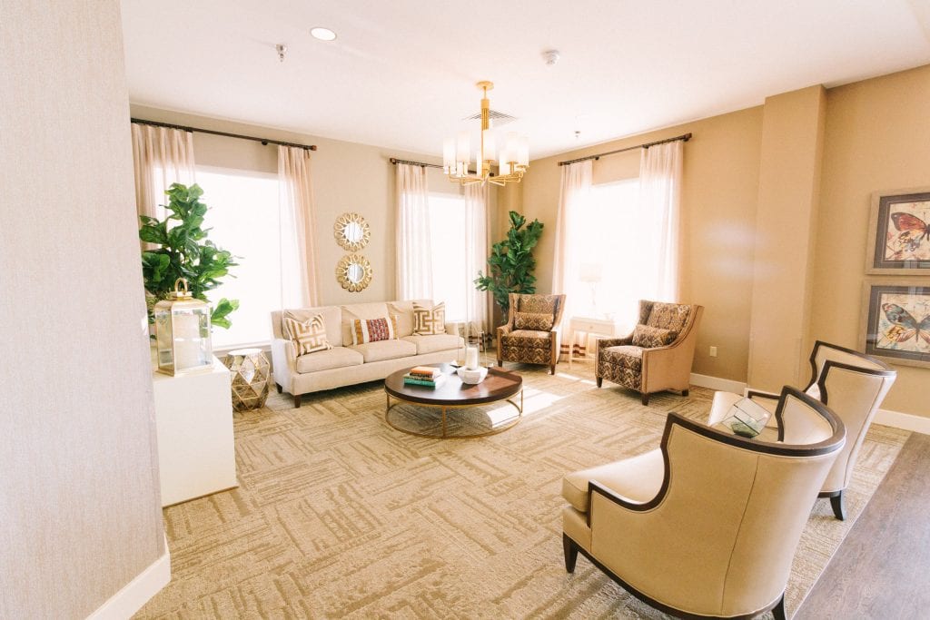 Sitting area at St. Elizabeth's Place a skilled nursing facility